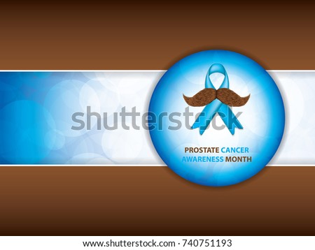Prostate Cancer Awareness Month.Cancer Ribbon Background.Vector illustration.