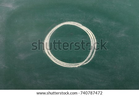 Yellow circle on chalkboard, blackboard texture