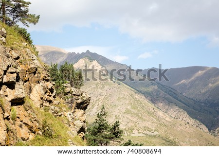 Mountain peak, snow in the mountains, mountain system