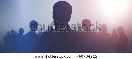 black silhouettes of business people Royalty-Free Stock Photo #740984212