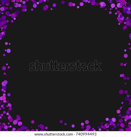Color abstract chaotic dot background - vector graphic from purple dots with shadow effects