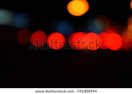 Photo of bokeh lights on black background