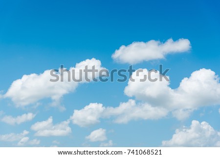 blue sky and White cloud nature