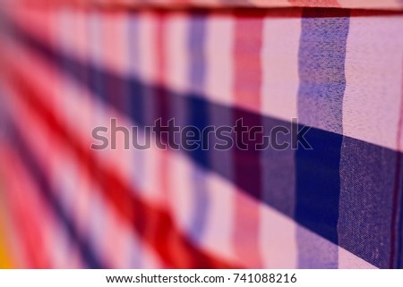 Colored stripes on the fabric
