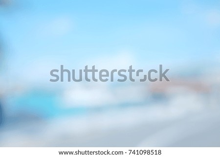 abstract blurred yacht boat at the bay background concept