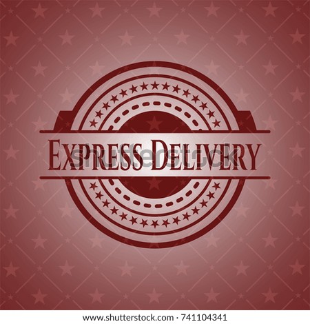Express Delivery badge with red background