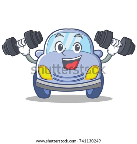 Fitness cute car character cartoon
