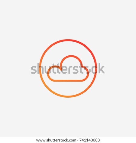 Cloud icon.gradient illustration isolated vector sign symbol