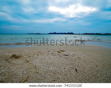 Tropical seascape in the caribbean sea (Los Roques archipelago, Venezuela).