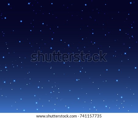 Night stars sky background illustration. Galaxy dark night starry sky wallpaper.