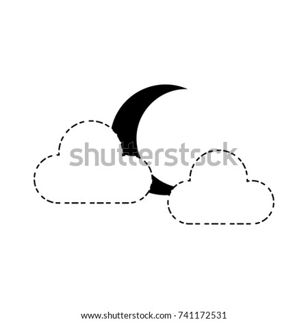 moon and clouds icon 