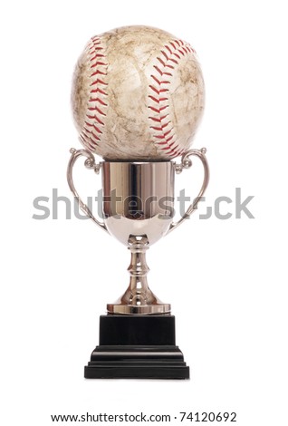 Trophy and softball studio cutout