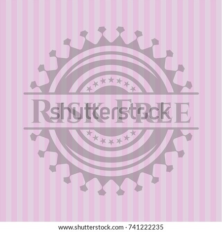 Risk Free vintage pink emblem