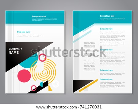 Vector modern brochure with abstract geometric design, abstract flyer with technology background. Poster. Magazine cover.