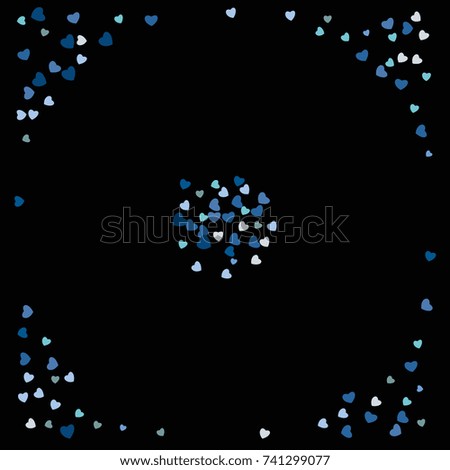 Hearts Confetti, bright colorful background, cute and fun decoration. Vector illustration for celebration, party, carnival, festive holiday and Your project.