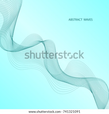 Abstract vector background with wavy lines  graphic elements to place text