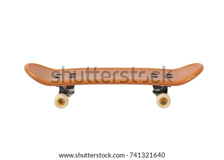 Mini skateboard isolated on white background