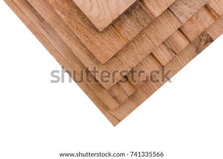 Wooden isolated background texture, compound tree of different pieces.