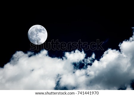 moon night sky big clouds background dark halloween cloud bright black scary moonlight blue space