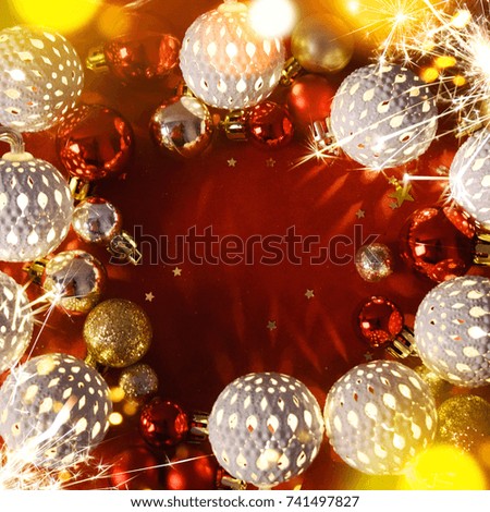 Holiday background with christmas ornament