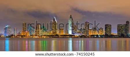 Downtown San Diego at night