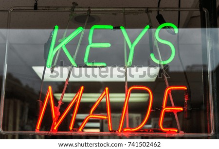 Keys made neon sign 