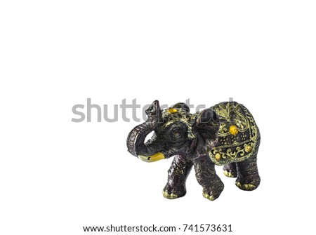 Elephant, a symbol of good luck. Feng Shui. Elephant isolated on white background.