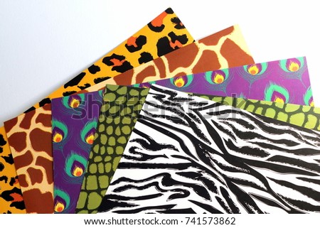 A selection of animal print papers