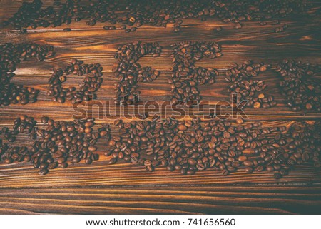 Coffee theme, coffee beans