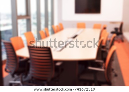 Abstract blurred background ,Empty meeting room