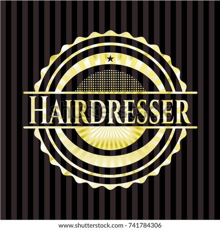 Hairdresser shiny emblem