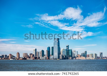 Panoramic view of New Jersey City skylines Royalty-Free Stock Photo #741792265