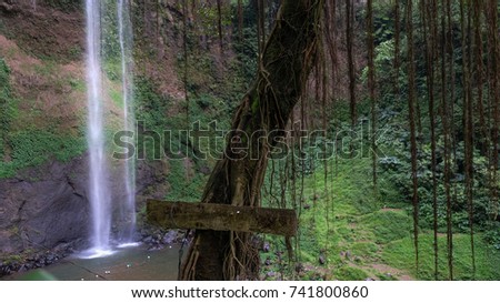 Amazing nature at Curug Camahi Waterfall, Lembang, Bandung,Indonesia.