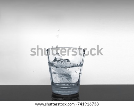 Water Splashes in the Glass