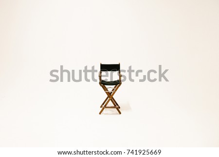 Directors chair isolated on a white background. Space for text.
Vacant chair. The concept of selection and casting. Royalty-Free Stock Photo #741925669