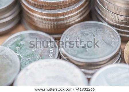 Stack of coins, Financial, Saving Money and Invest Growing Business concept