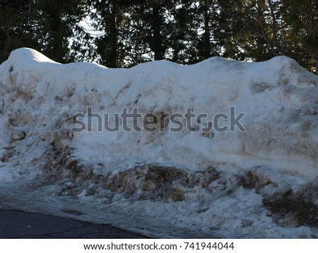 Snowbank after storm , USA