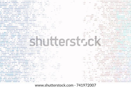 Light Multicolor, Rainbow vector modern geometrical circle abstract background. Dotted texture template. Geometric pattern in halftone style with gradient. 