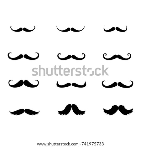 Set of moustaches,vector illustration