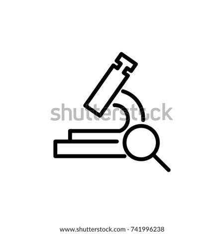 Modern microscope line icon. Premium pictogram isolated on a white background. Vector illustration. Stroke high quality symbol. Microscope icon in modern line style.