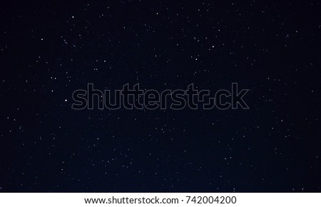 beautiful night sky and stars Royalty-Free Stock Photo #742004200
