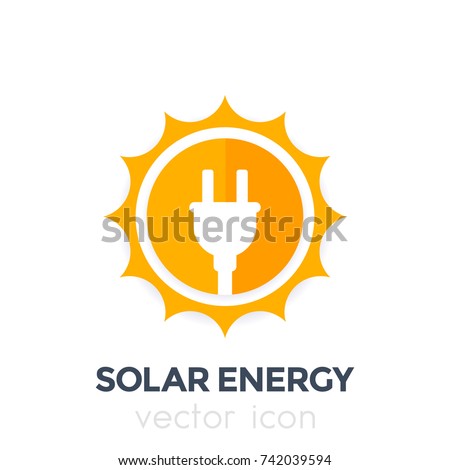 Solar energy vector logo, icon