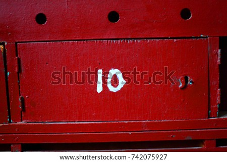 red mail box number 10