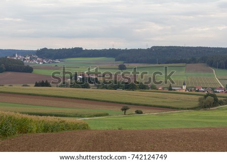 Haselbach and Neukirchen next to Schwandorf in bavaria, picture taken a little mountain 