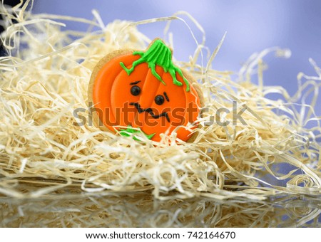 Halloween pumpkin cookies. 