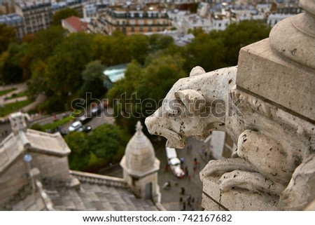 View on Paris from the Basilica of the Sacred Heart of Paris.