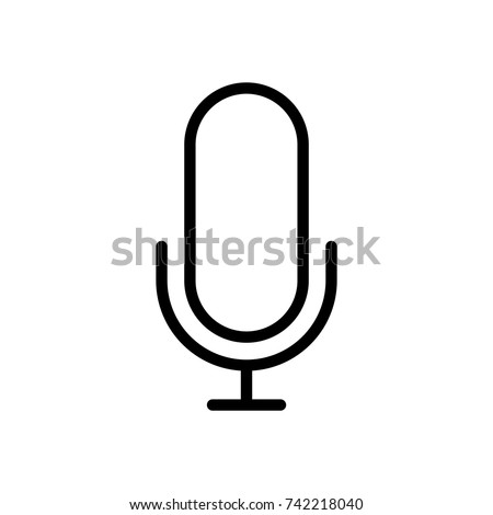 Microphone icon, Microphone icon vector, in trendy flat style isolated on white background. Microphone icon image, Microphone icon illustration