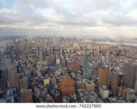 New York City skyline Aerial panorama view. New York. Manhattan