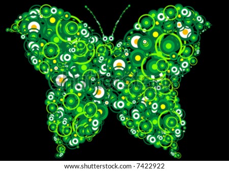 decorative butterfly on black background