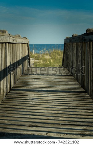 Walkway to the beach.  